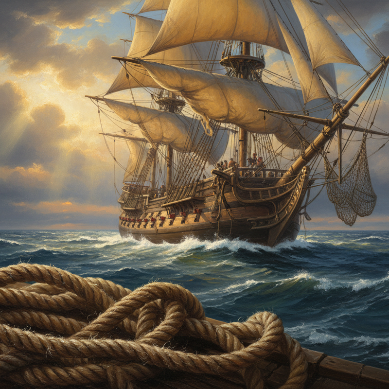 During the Age of Sail, hemp was essential for ropes, sails, and rigging thanks to its resistance to saltwater, enabling long-distance seafaring and global exploration.